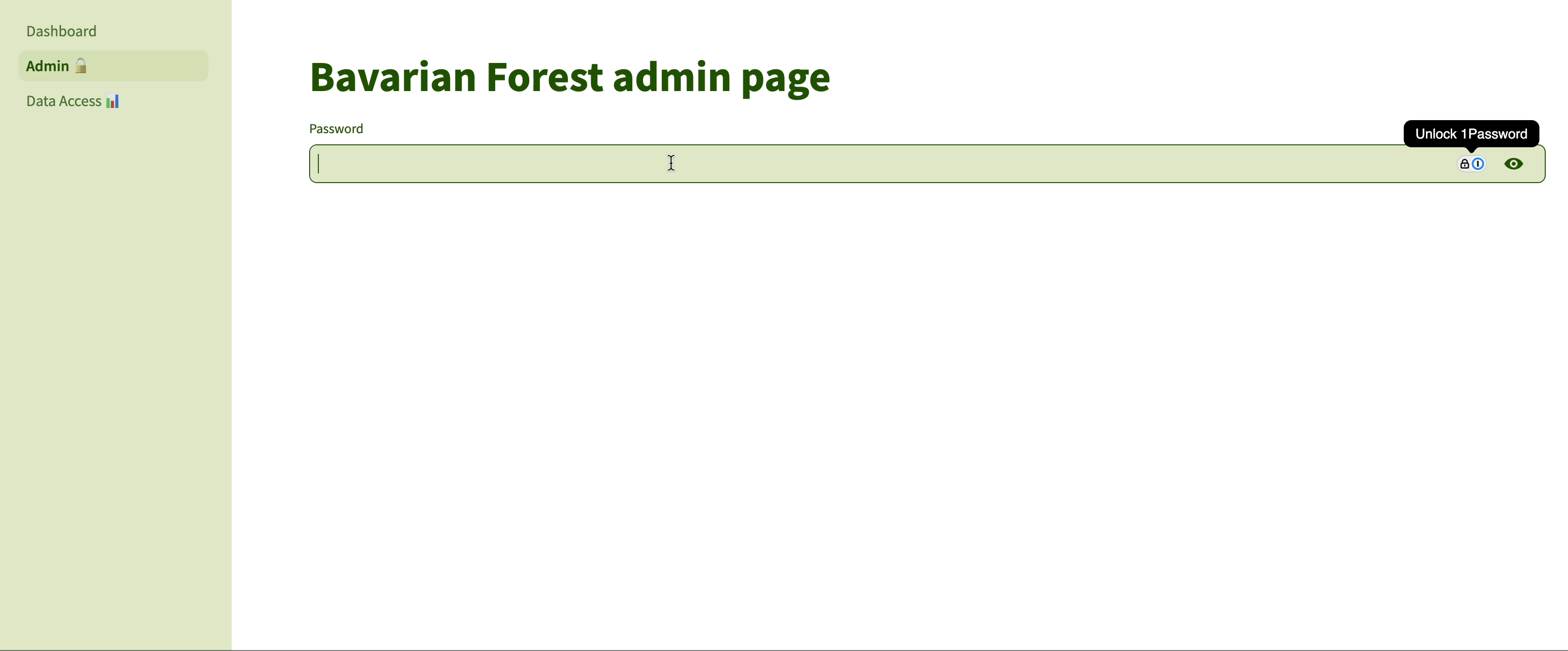 A GIF showing the admin dashboard